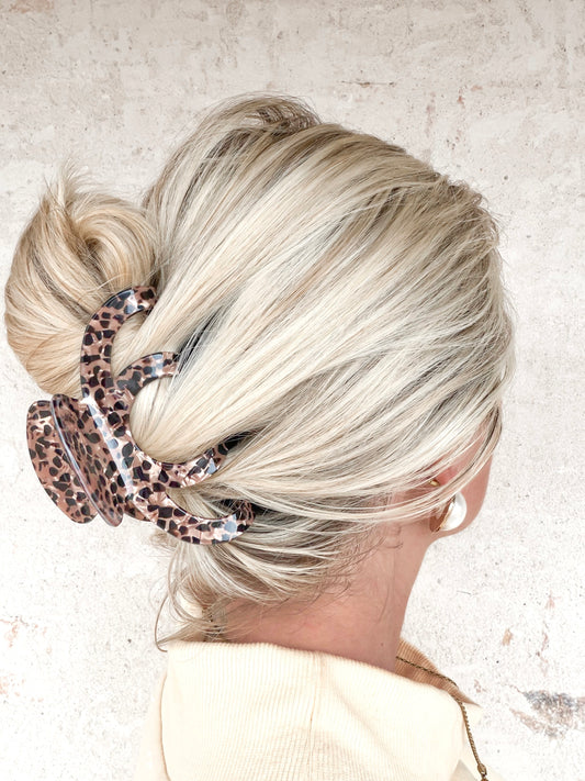 Jumbo Animal Leopard Print Hair Claw Clip