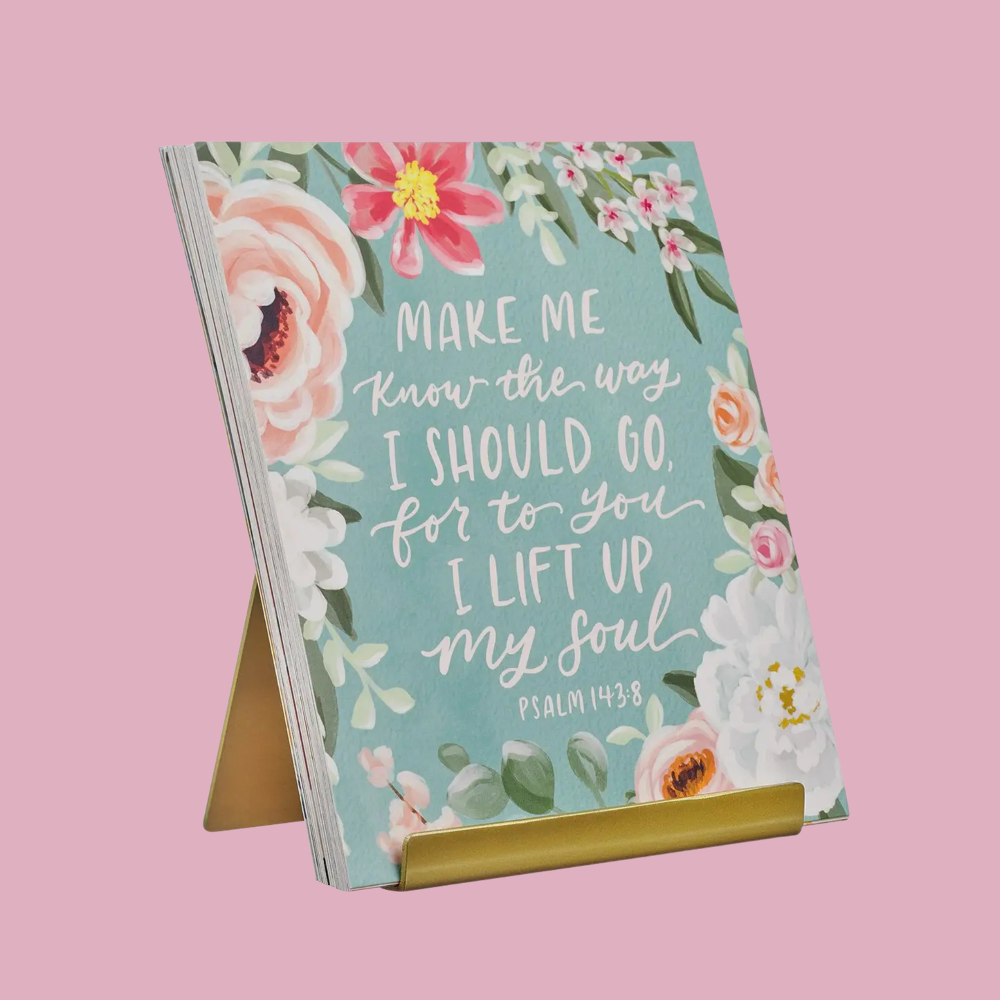 Scripture Cards W/Stand Floral