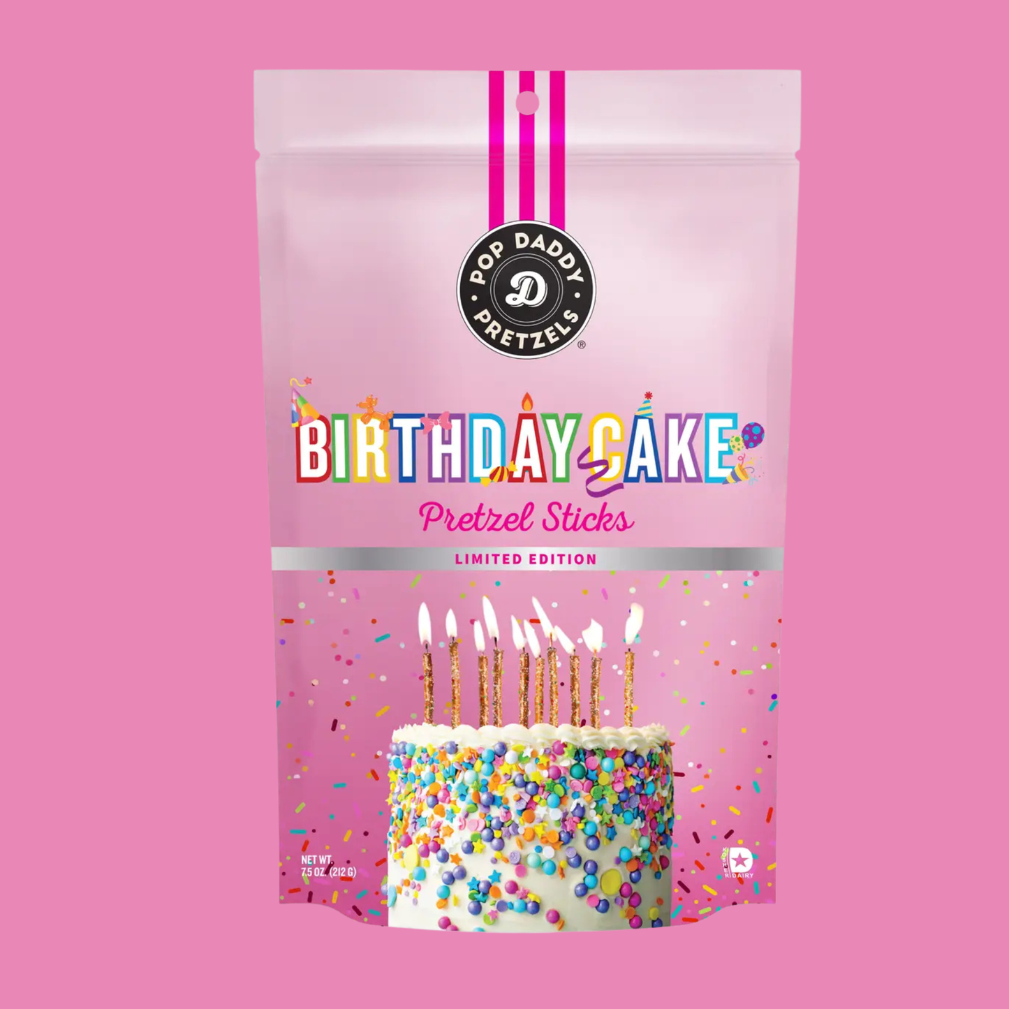 Birthday Cake Seasoned Pretzels 7.5oz