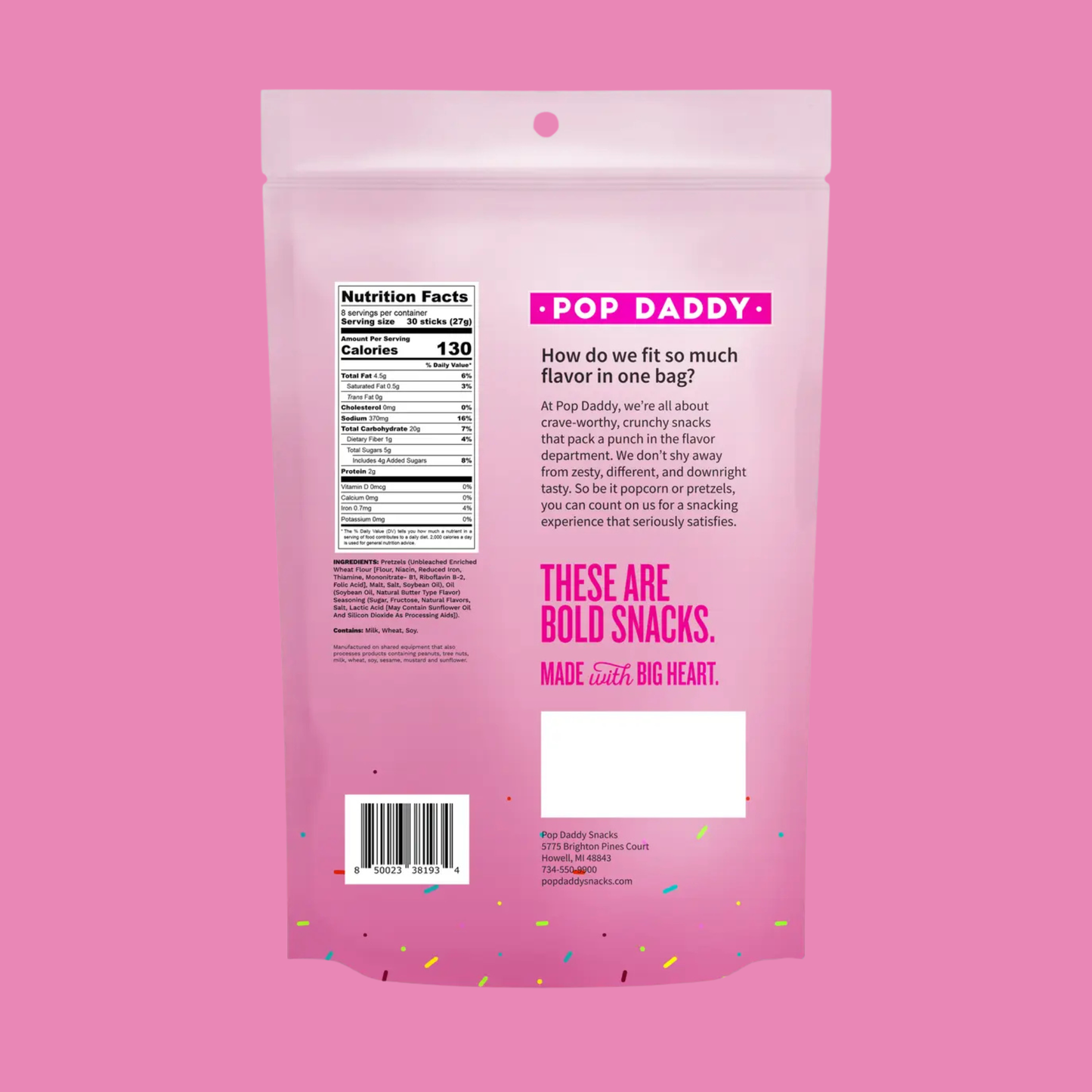 Birthday Cake Seasoned Pretzels 7.5oz