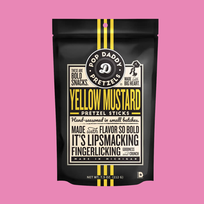 Pop Daddy – Yellow Mustard Seasoned Pretzels 7.5oz