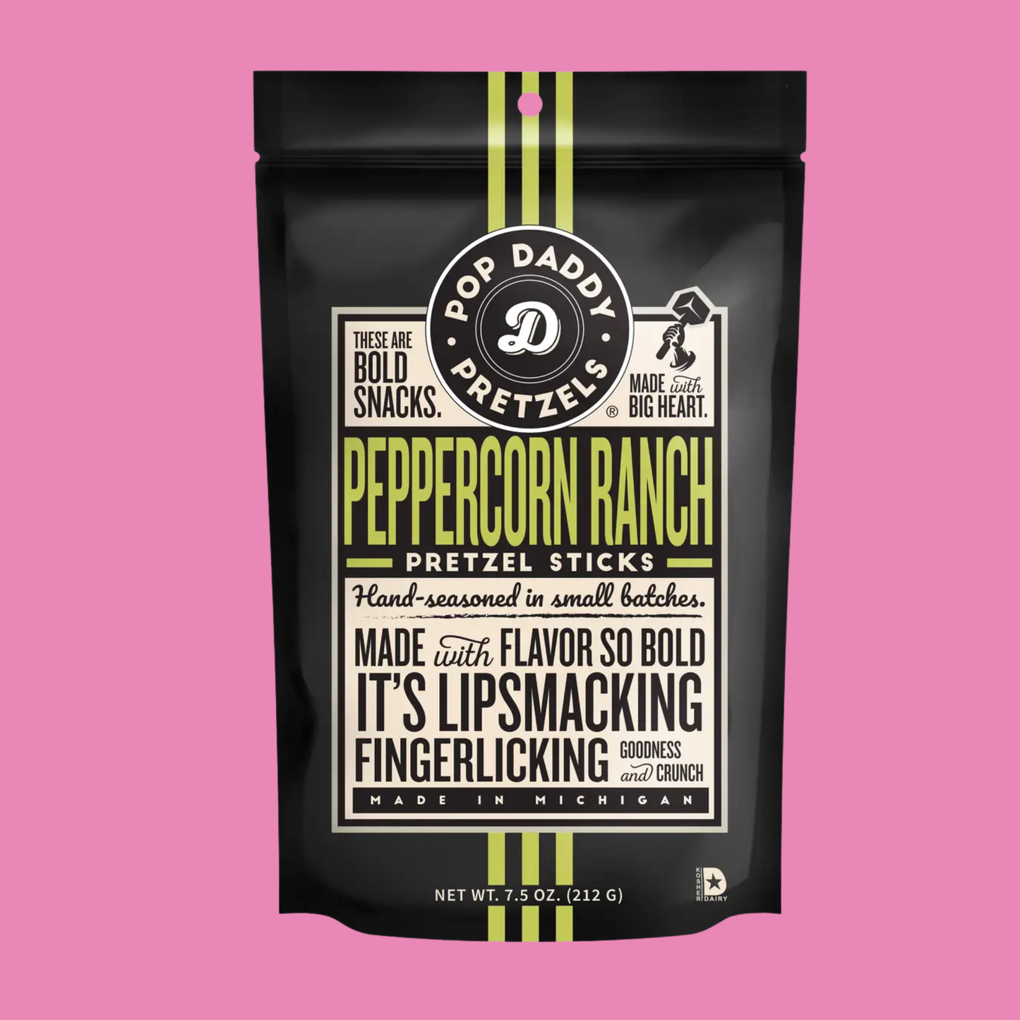 Pop Daddy – Peppercorn Ranch Seasoned Pretzels 7.5oz