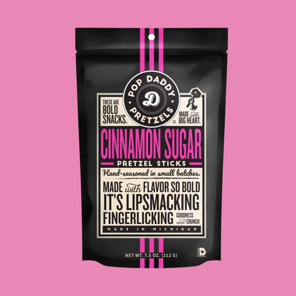 Pop Daddy – Cinnamon Sugar Seasoned Pretzels 7.5oz