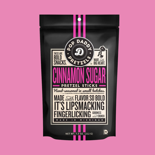 Pop Daddy – Cinnamon Sugar Seasoned Pretzels 7.5oz