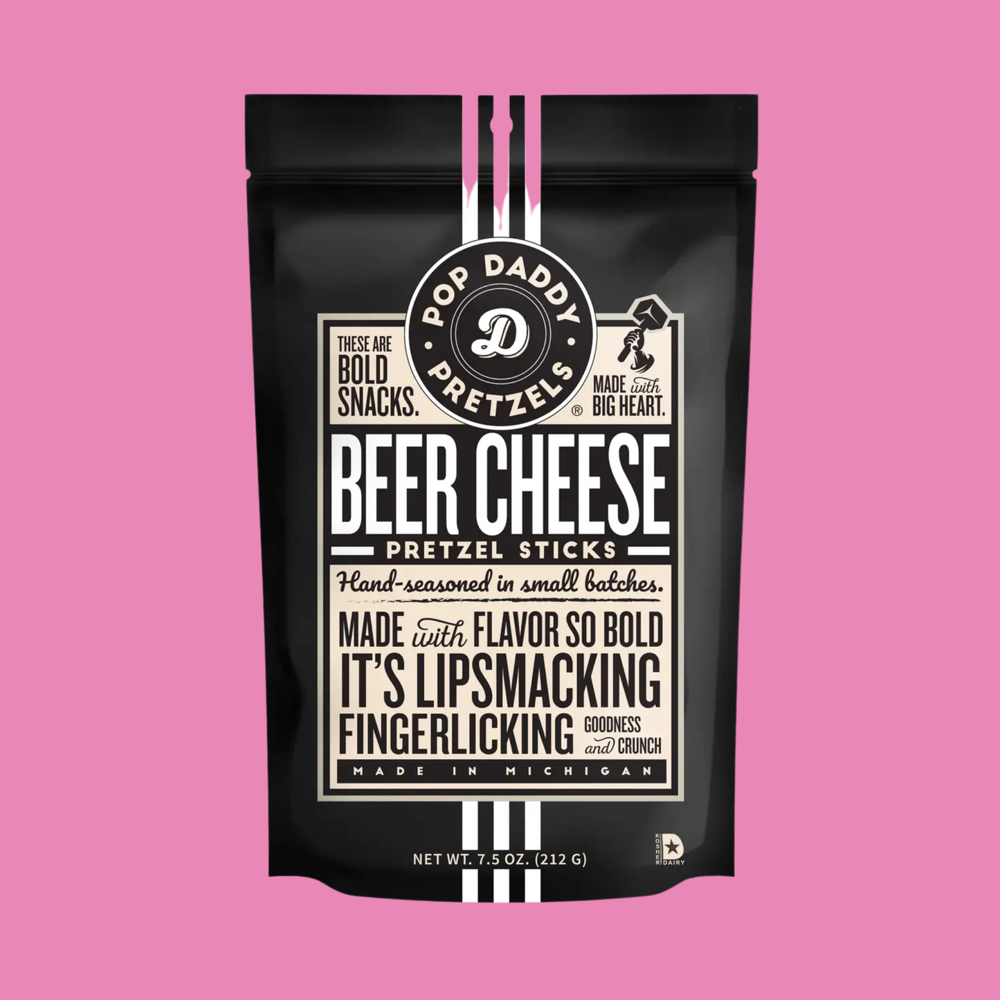 Pop Daddy – Beer Cheese Seasoned Pretzels 7.5oz