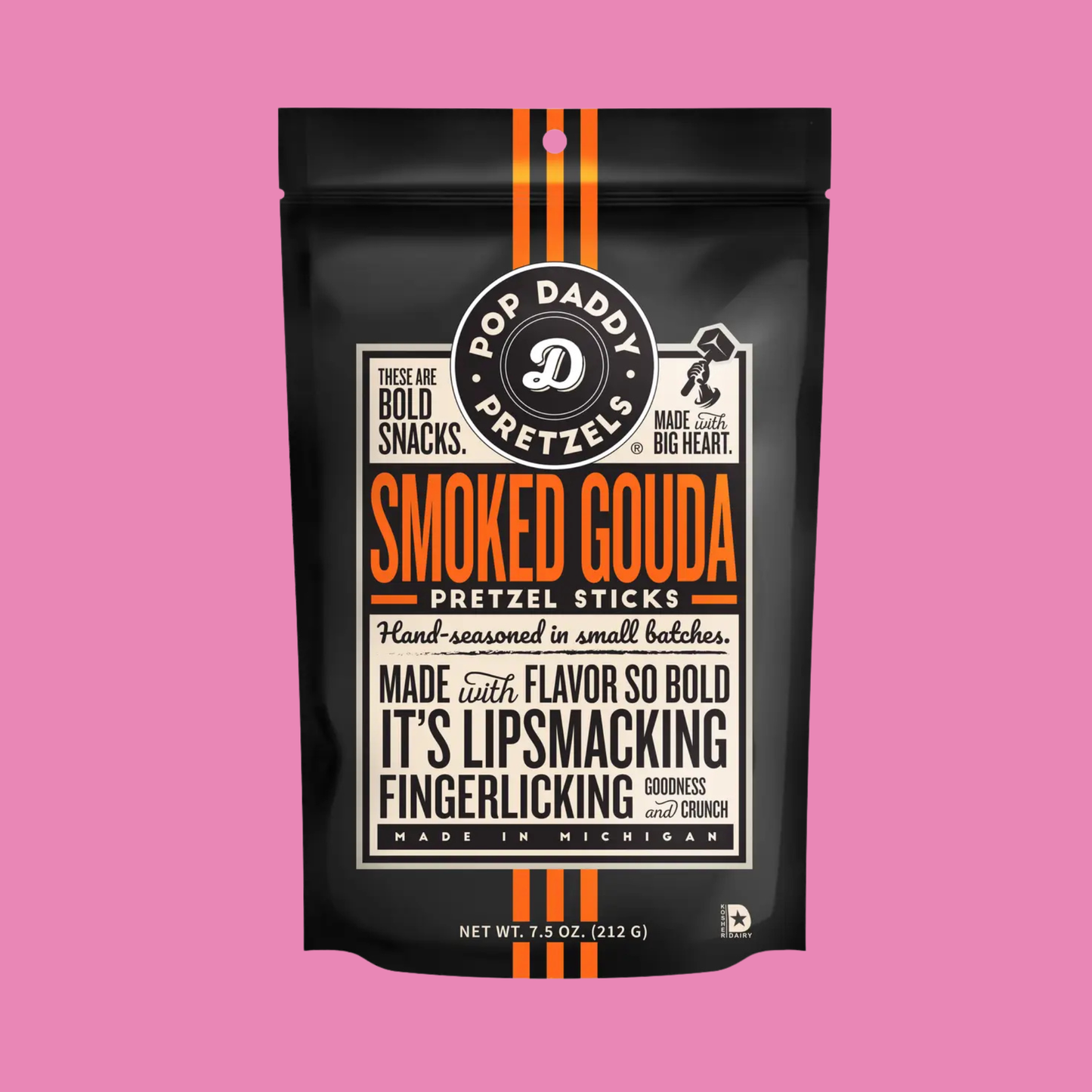 Pop Daddy – Smoked Gouda Seasoned Pretzels 7.5oz