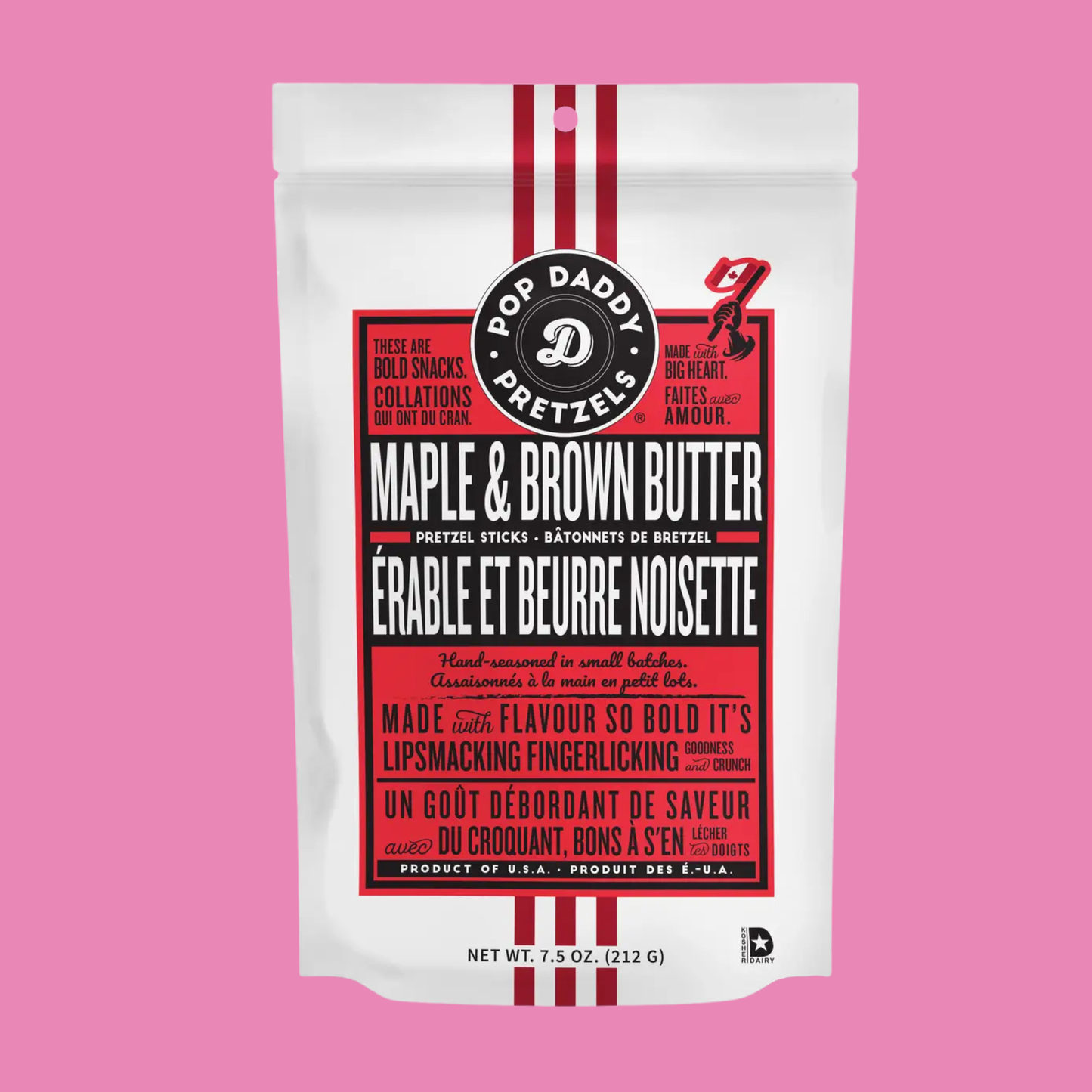 Pop Daddy – Maple & Brown Butter Seasoned Pretzels 7.5oz