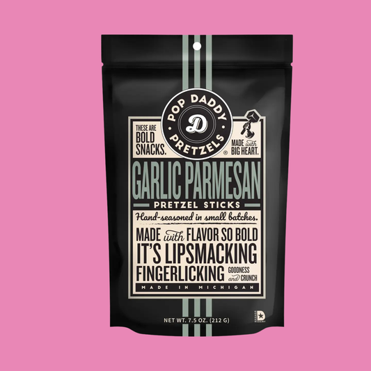 Pop Daddy – Garlic Parmesan Seasoned Pretzels 7.5oz