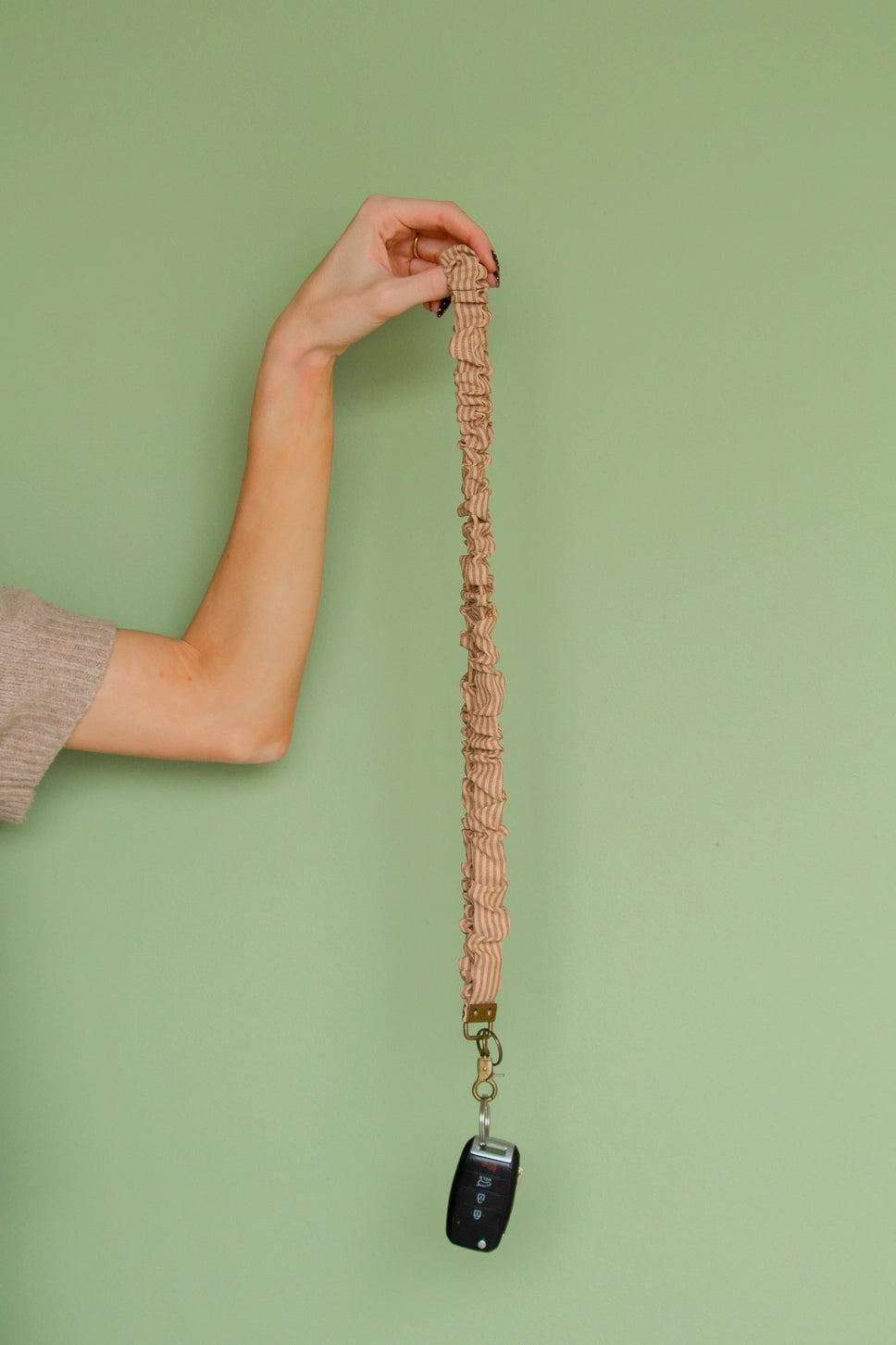 Brown Checkered Lanyard