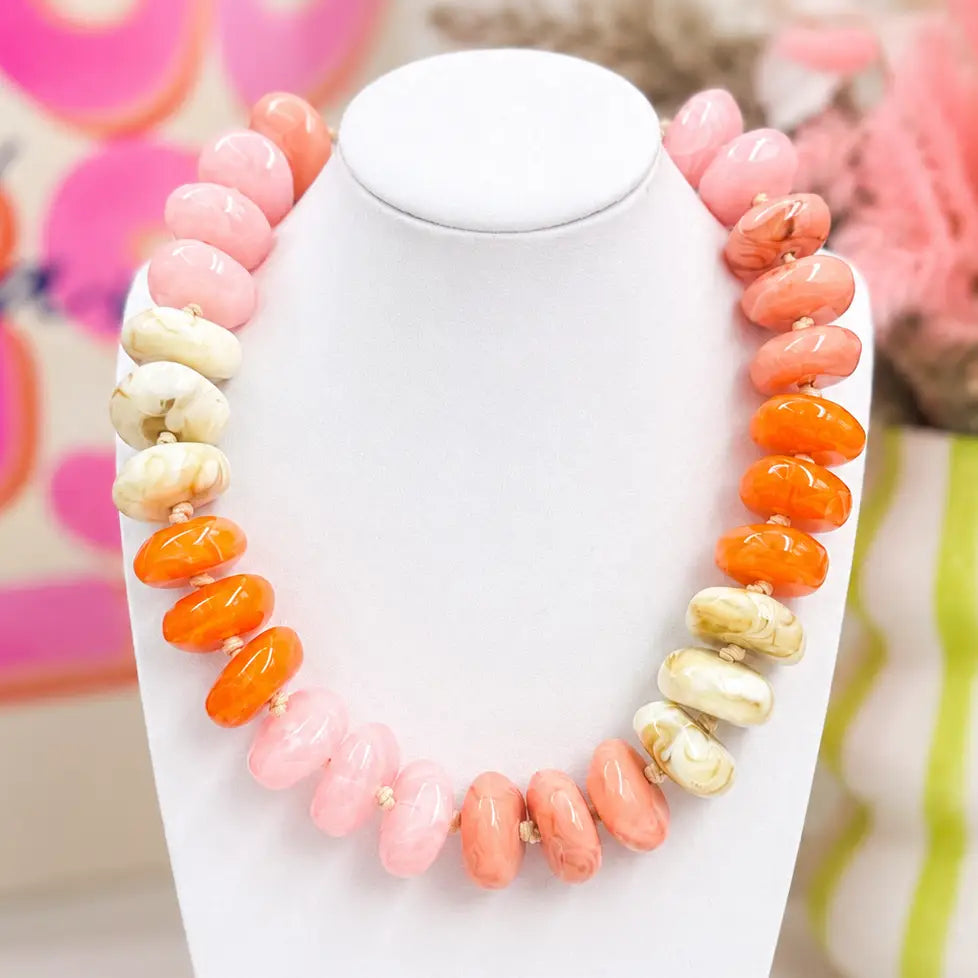 Sunkissed Statement Chunky Beaded Statement Necklace