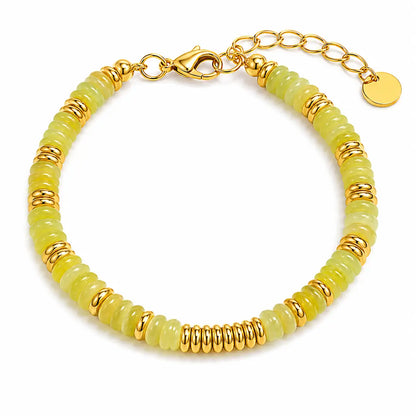Aurora Lime Natural Stone Beaded Bracelet